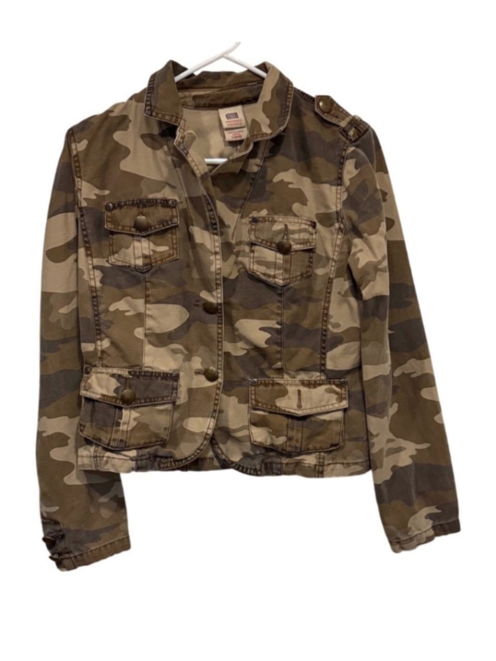 Faded Glory 90s Y2K Women's Camo Utility Jacket